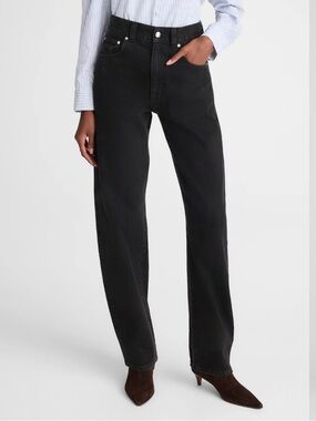 Madewell Balloon Jeans NWT Size 27 Black High Rise Barrel Leg Full Length